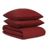 Изображение: Комплект постельного белья изо льна и хлопка цвета копченой паприки из коллекции Essential