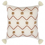 Изображение: Подушка декоративная с кисточками и вышивкой Geometry из коллекции Ethnic