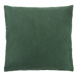Изображение: Чехол на подушку фактурный из хлопкового бархата зеленого цвета  из коллекции Essential, 45х45 см