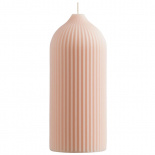 Изображение: Свеча декоративная бежево-розового цвета из коллекции Edge, 16,5 см