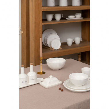 картинка Набор из двух тарелок белого цвета из коллекции Kitchen Spirit, 21 см от магазина Tkano