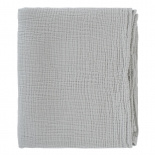 Изображение: Одеяло из жатого хлопка серого цвета из коллекции Essential
