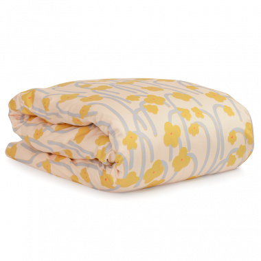 картинка Комплект постельного белья горчичного цвета с принтом Полярный цветок из коллекции Scandinavian touch от магазина Tkano