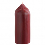 Изображение: Свеча декоративная бордового цвета из коллекции Edge, 16,5см