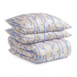 Изображение: Комплект постельного белья сиреневого цвета с принтом Полярный цветок из коллекции Scandinavian touch