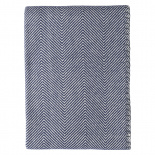 Изображение: Плед из шерсти мериноса темно-синего цвета из коллекции Essential