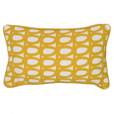 картинка Чехол на подушку с принтом Twirl горчичного цвета из коллекции Cuts&Pieces от магазина Tkano