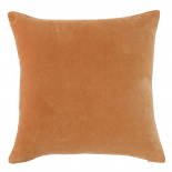 Изображение: Чехол на подушку из хлопкового бархата коричневого цвета из коллекции Essential