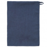Изображение: Набор из двух вафельных полотенец изо льна темно-синего цвета из коллекции Essential