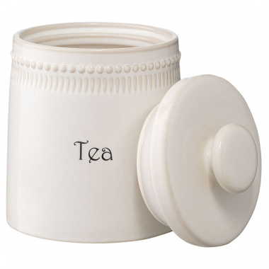 картинка Банка для чая белого цвета из коллекции Kitchen Spirit, 820 мл от магазина Tkano