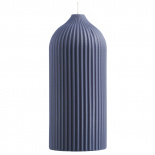 Изображение: Свеча декоративная синего цвета из коллекции Edge, 16,5 см