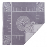 Изображение: Салфетка сервировочная из хлопка фиолетово-серого цвета с жаккардовым рисунком Ледяные узоры из коллекции New Year Essential