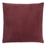Изображение: Чехол на подушку фактурный из хлопкового бархата бордового цвета  из коллекции Essential, 45х45 см