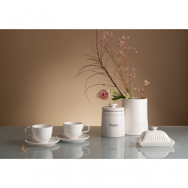 картинка Набор из двух чайных пар белого цвета из коллекции Kitchen Spirit, 275 мл от магазина Tkano