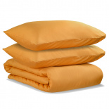 Изображение: Комплект постельного белья из сатина цвета шафрана из коллекции Wild