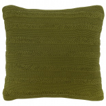 Изображение: Подушка из хлопка с буклированной вязкой оливкового цвета из коллекции Essential, 45х45 см