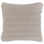 Изображение: Подушка из хлопка с буклированной вязкой светло-серого цвета из коллекции Essential, 45х45 см