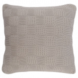 Изображение: Подушка из хлопка рельефной вязки светло-серого цвета из коллекции Essential, 45х45 см