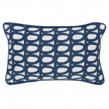 Изображение: Чехол на подушку с принтом Twirl темно-синего цвета из коллекции Cuts&Pieces