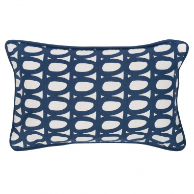картинка Чехол на подушку с принтом Twirl темно-синего цвета из коллекции Cuts&Pieces от магазина Tkano