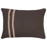 Изображение: Подушка декоративная базовая Braids серо-коричневого цвета из коллекции Ethnic