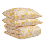 Изображение: Комплект постельного белья горчичного цвета с принтом Полярный цветок из коллекции Scandinavian touch