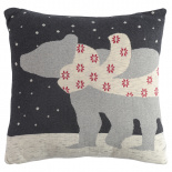 Изображение: Подушка вязаная с новогодним рисунком Polar bear из коллекции New Year Essential