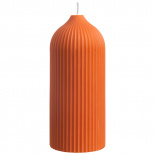 Изображение: Свеча декоративная оранжевого цвета из коллекции Edge, 16,5см