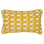Изображение: Чехол на подушку с принтом Twirl горчичного цвета из коллекции Cuts&Pieces