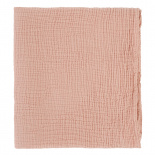 Изображение: Одеяло из жатого хлопка цвета пыльной розы из коллекции Essential