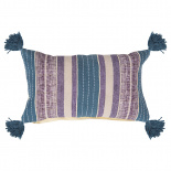 Изображение: Чехол на подушку из плотного хлопка в полоску из коллекции Ethnic