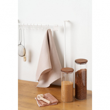 картинка Набор из двух вафельных полотенец изо льна бежевого цвета из коллекции Essential от магазина Tkano