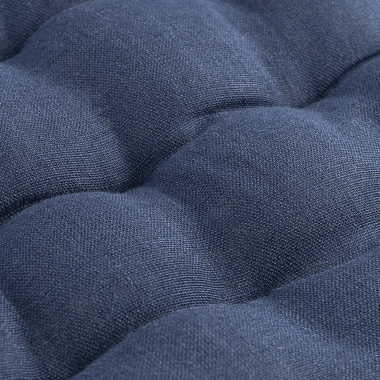 картинка Подушка на стул из стираного льна синего цвета из коллекции Essential от магазина Tkano