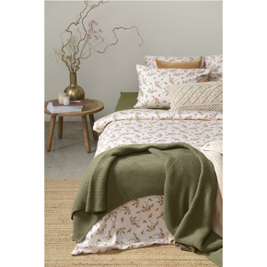 картинка Комплект постельного белья из сатина с принтом "Степное цветение" из коллекции Prairie от магазина Tkano