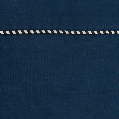 картинка Простыня темно-синего цвета с контрастным кантом из коллекции Essential от магазина Tkano