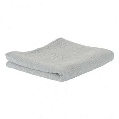 картинка Одеяло из жатого хлопка серого цвета из коллекции Essential от магазина Tkano