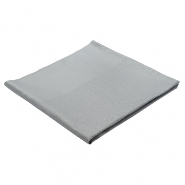 картинка Скатерть жаккардовая серого цвета из хлопка с вышивкой из коллекции Essential от магазина Tkano
