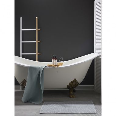 картинка Коврик для ванной фактурный светло-серого цвета из коллекции Essential от магазина Tkano