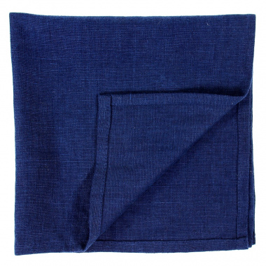 картинка Сервировочная салфетка из умягченного льна темно-синего цвета от магазина Tkano