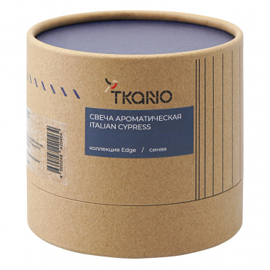 картинка Свеча ароматическая с деревянным фитилём Italian Cypress из коллекции Edge, синий от магазина Tkano