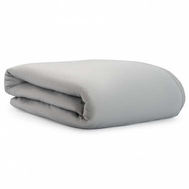 картинка Комплект постельного белья из умягченного сатина серого цвета из коллекции Essential от магазина Tkano
