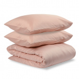Изображение: Комплект постельного белья из сатина цвета пыльной розы из коллекции Essential