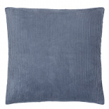 Изображение: Чехол на подушку фактурный из хлопкового бархата темно-синего цвета  из коллекции Essential, 45х45 см