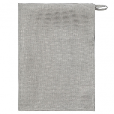 картинка Набор из двух вафельных полотенец изо льна серого цвета из коллекции Essential от магазина Tkano