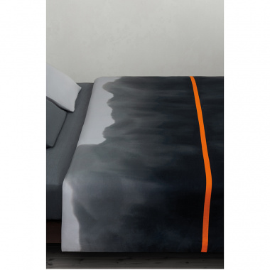 картинка Комплект постельного белья из умягченного сатина из коллекции Slow Motion, Orange от магазина Tkano