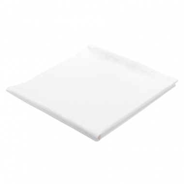картинка Скатерть жаккардовая белого цвета из хлопка с вышивкой из коллекции Essential от магазина Tkano