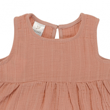 картинка Платье без рукава из хлопкового муслина цвета пыльной розы из коллекции Essential от магазина Tkano