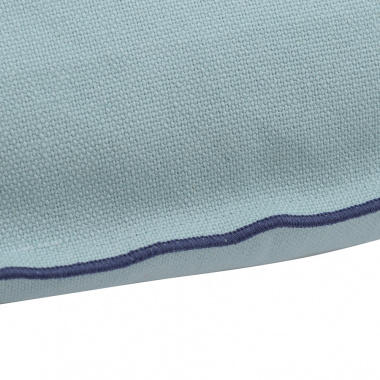 картинка Чехол на подушку из фактурного хлопка голубого цвета с контрастным кантом из коллекции Essential от магазина Tkano