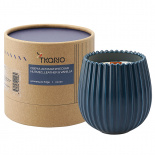 Изображение: Свеча ароматическая с деревянным фитилём Nutmeg, Leather & Vanilla из коллекции Edge, синий