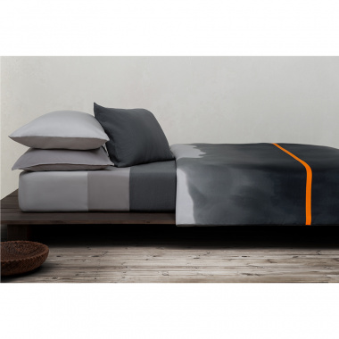 картинка Комплект постельного белья из умягченного сатина из коллекции Slow Motion, Orange от магазина Tkano